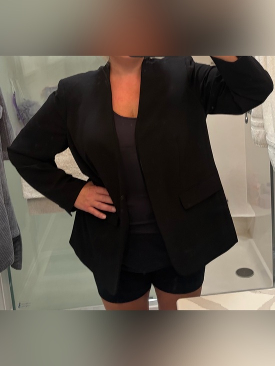 Bar III Jackets & Blazers - Women’s plus Bar III Black Open-Front Blazer size 2x worn twice career wear